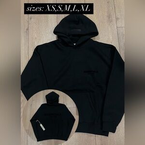 Essentials Men's Black Hoodie Sweater